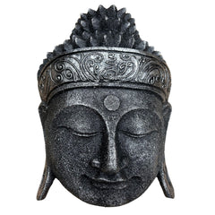 Home Decoration Buddha Head - 25cm - Silver Shine Finish product image 2