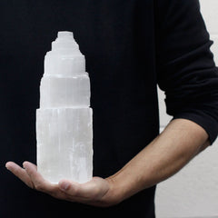 Natural Selenite Tower Lamp - 25 cm product image 3