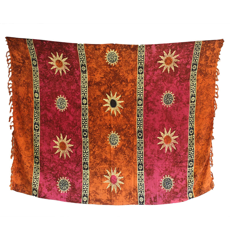 Bali Celtic Sarongs - Sun Symbols - Orange product image