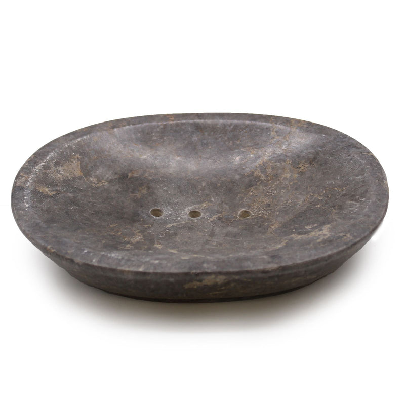 Classic Oval Grey Marble Soap Dish product image