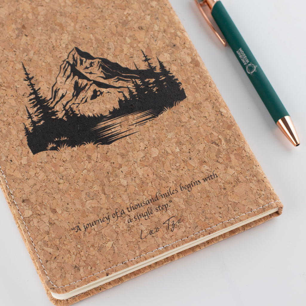 A5 Intention Note Book - LCD Wipe Screen - Cork Leather Effect - 80 Leafs - product image 4