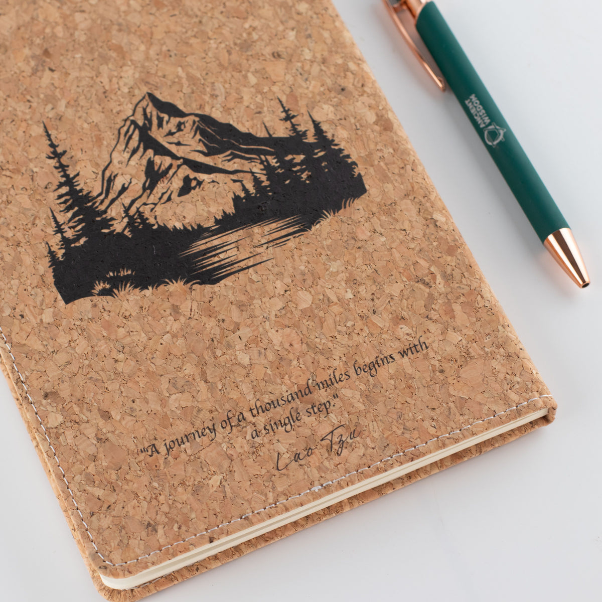 A5 Intention Note Book - LCD Wipe Screen - Cork Leather Effect - 80 Leafs - product image 4