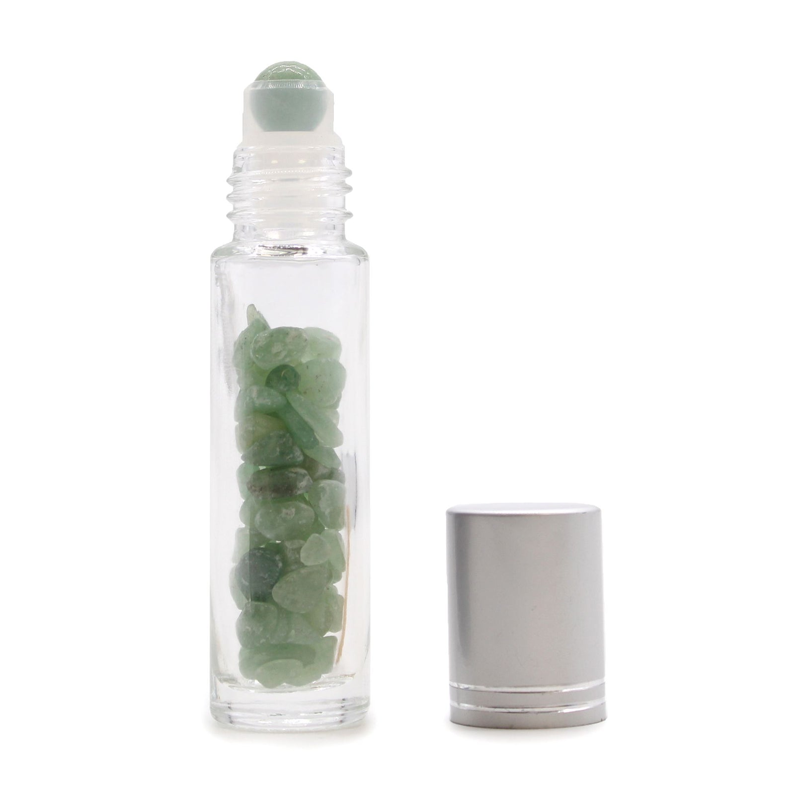 Gemstone Essential Oil Roller Bottle - Aventurine - Silver Cap product image