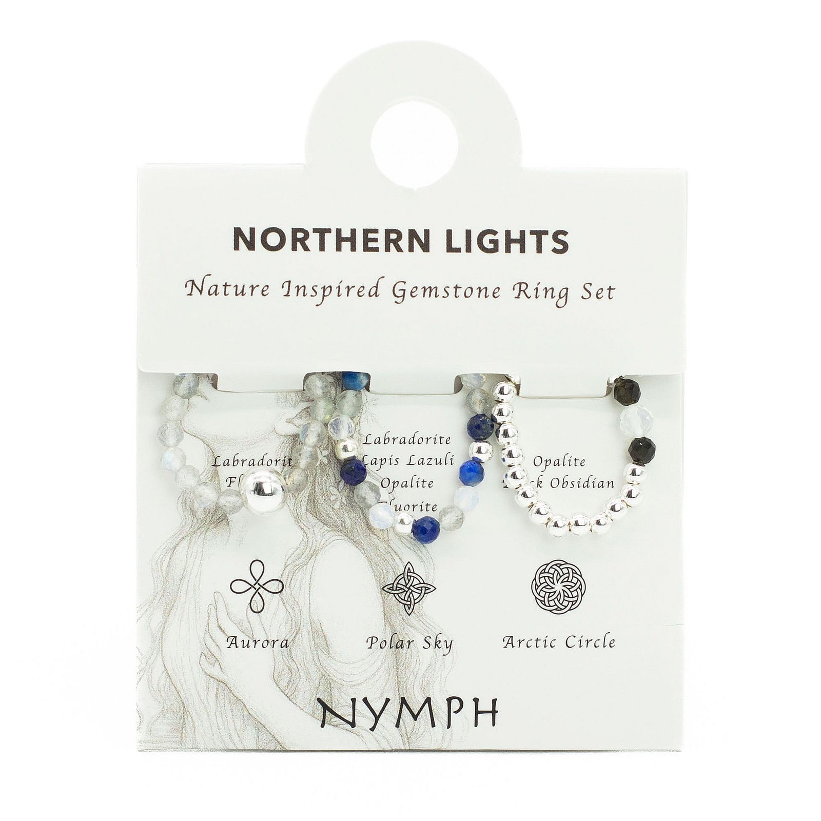 Nymph Spirit Gemstone Ring Set - Northern Lights product image