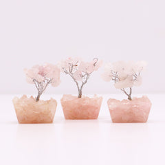 Mini Gemstone Tree On Orgonite Base - Rose Quartz (15 stones) product image 5