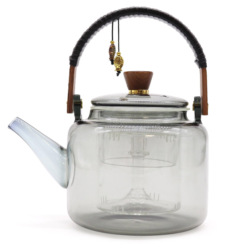 Glass Infuser Teapot - With Steamer System Charcoal - 1000ml product image