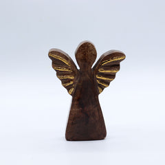 Small Mango Wood Angel - Gold Decor product image 7