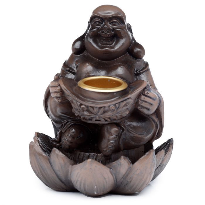 Wood Effect Lucky Buddha Backflow Incense Burner product image