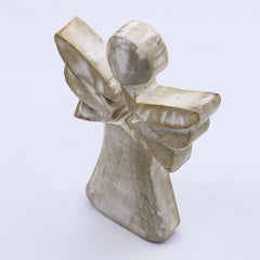 Mango Wood Angel - Whitewash with Star Cut Out product image 6