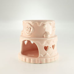 Ceramic Cake Oil Burner - Hearts - Pink product image 4