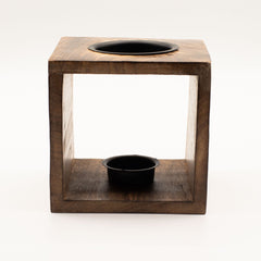 Large Square Mango Wood Oil Burner - Moon Goddess product image 3