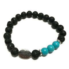 Lava Stone Bracelet - Leaf Turquoise product image 4