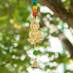 Indian Chimes - Brass Buddha with Chakra Beads String Bells 53cm product image 5