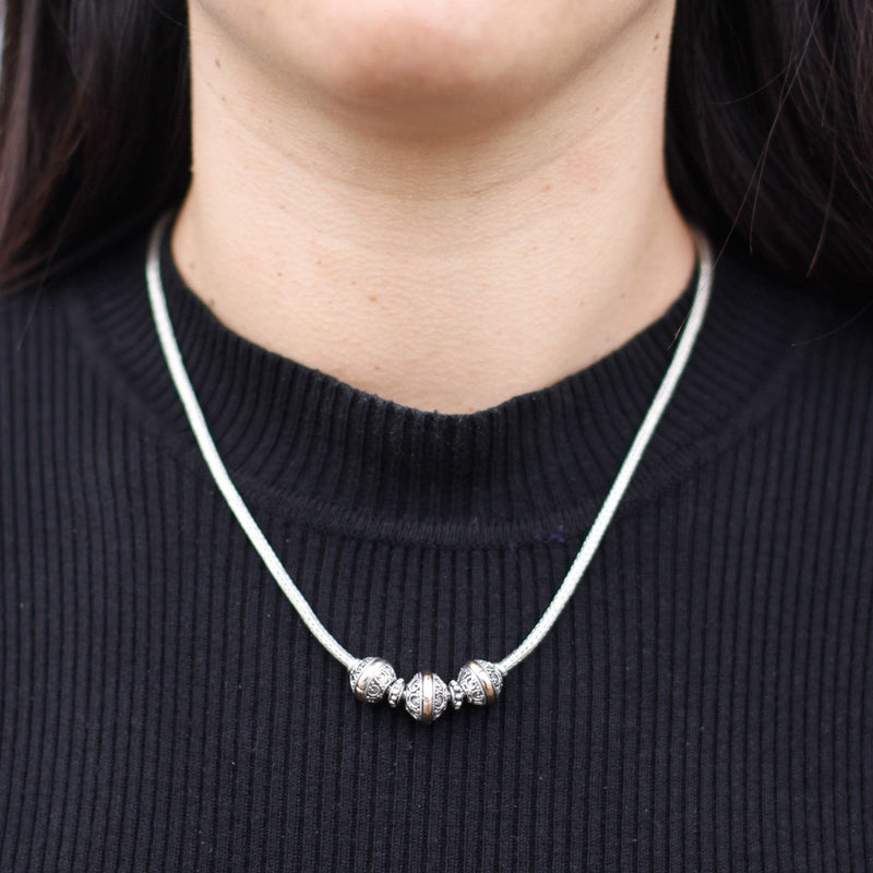 Silver & Gold Necklace -Tri product image