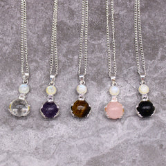 Gemstone Healing Hands Pendant - Rock Quartz product image
