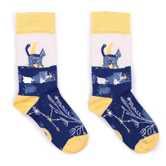 Hop Hare Bamboo Socks M/L - Midnight Cat product image