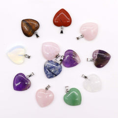 Gemstone Heart Pendants (12 assorted) 20x6mm product image 2