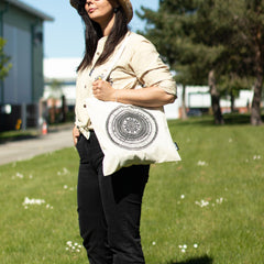 Nomad Sari Iconic Basic Tote Bag - Urban Mandala - Natural 4oz product image 7