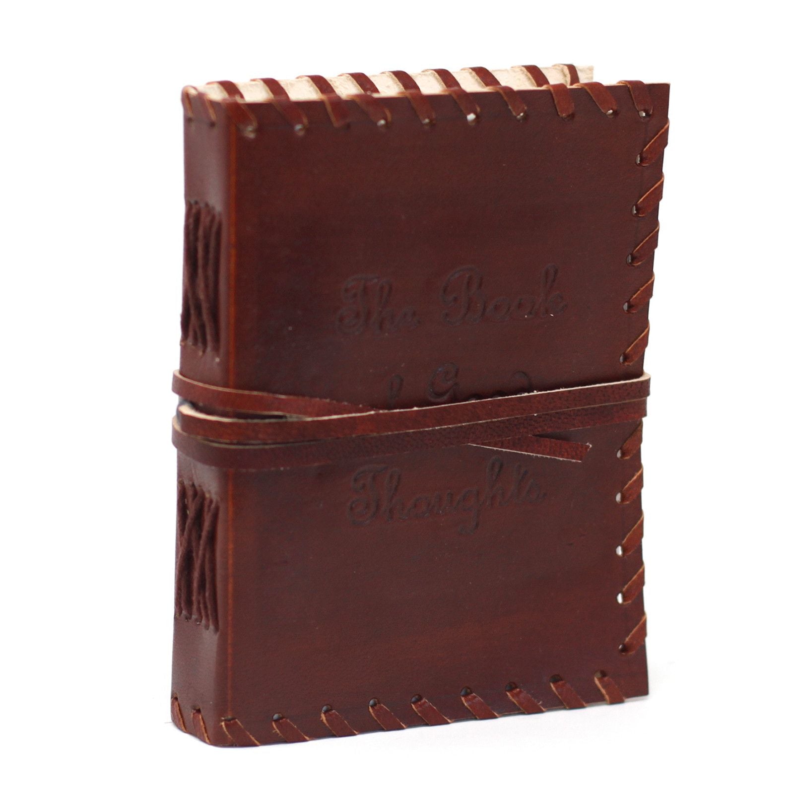 Leather Book of Thoughts with Wrap Notebook (6x4") product image