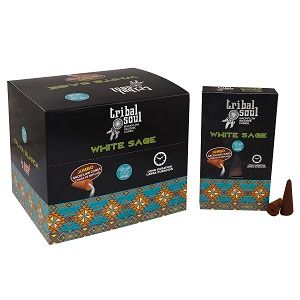 Tribal Soul Backflow Incense Cones - White Sage product image