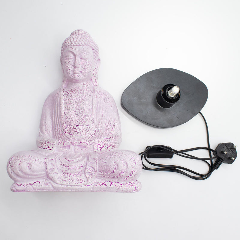 Meditation Buddha Lamp Cherry Crackle - Oval Stand product image