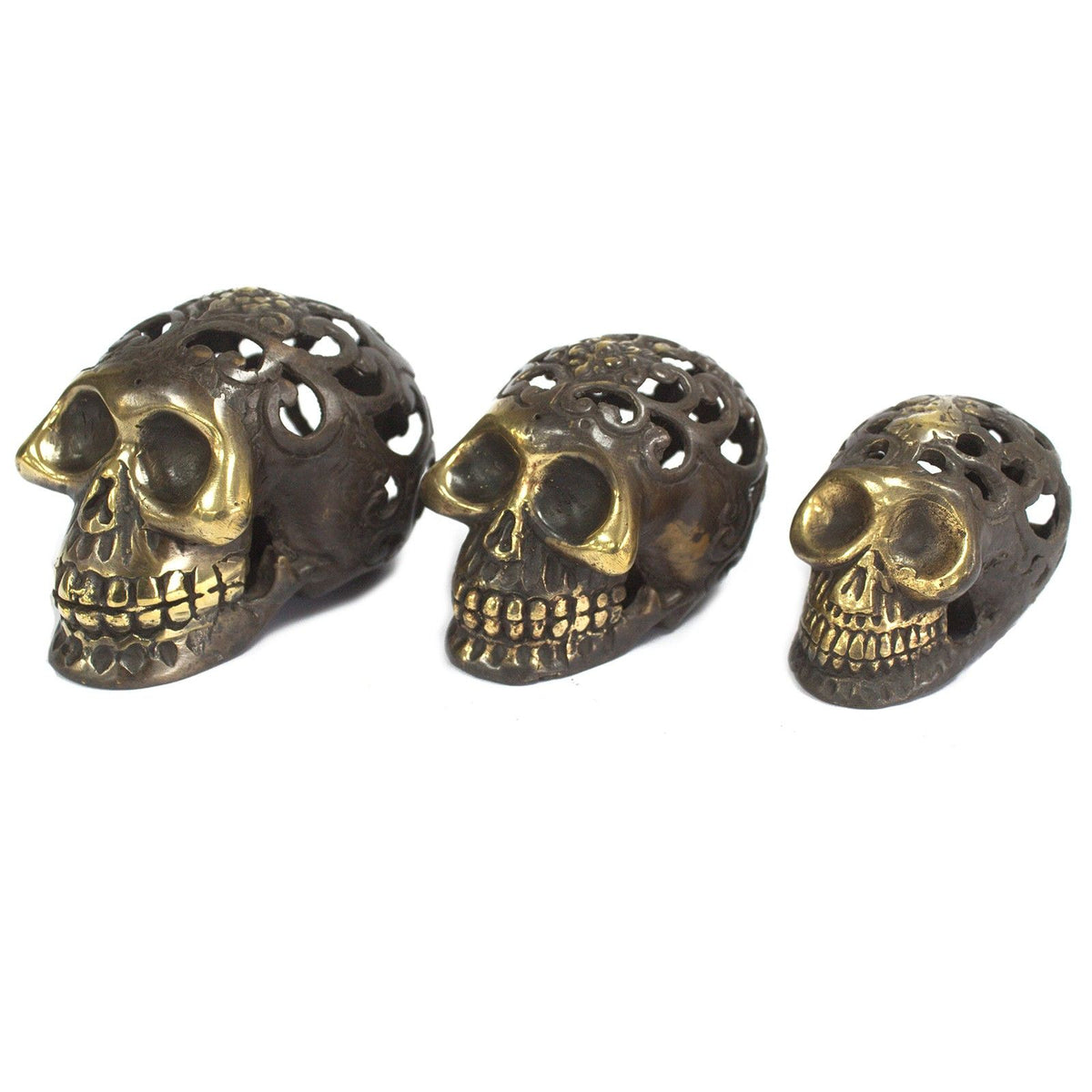 Vintage Brass Skull - Lrg product image 4