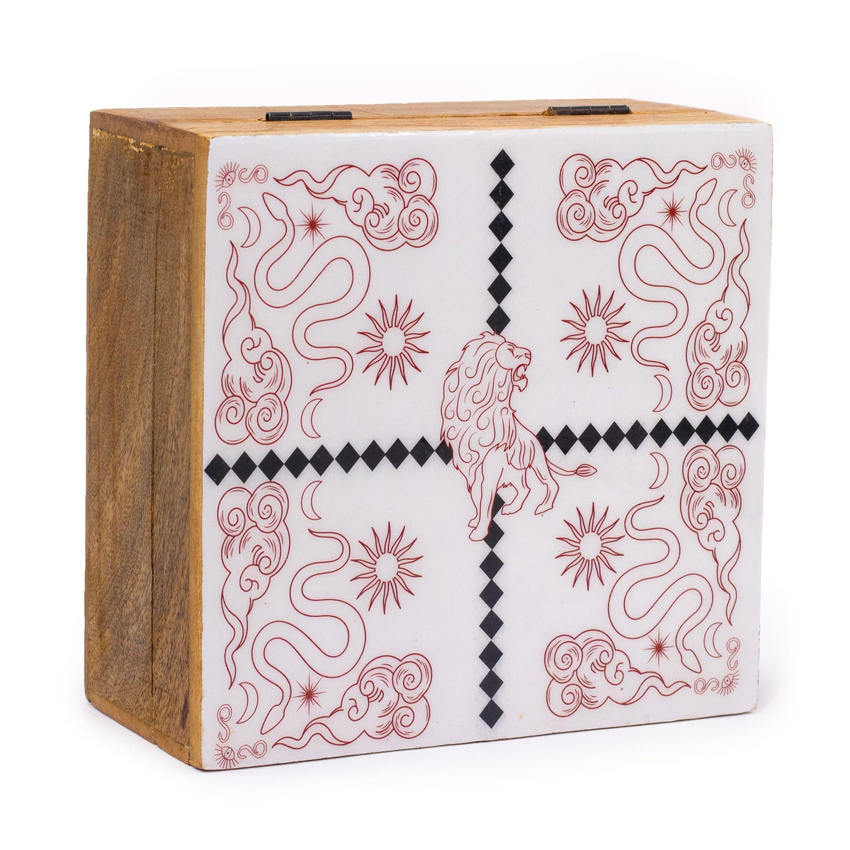 Hop Hare Big Enameled Square Box - Lion & Snakes product image 2