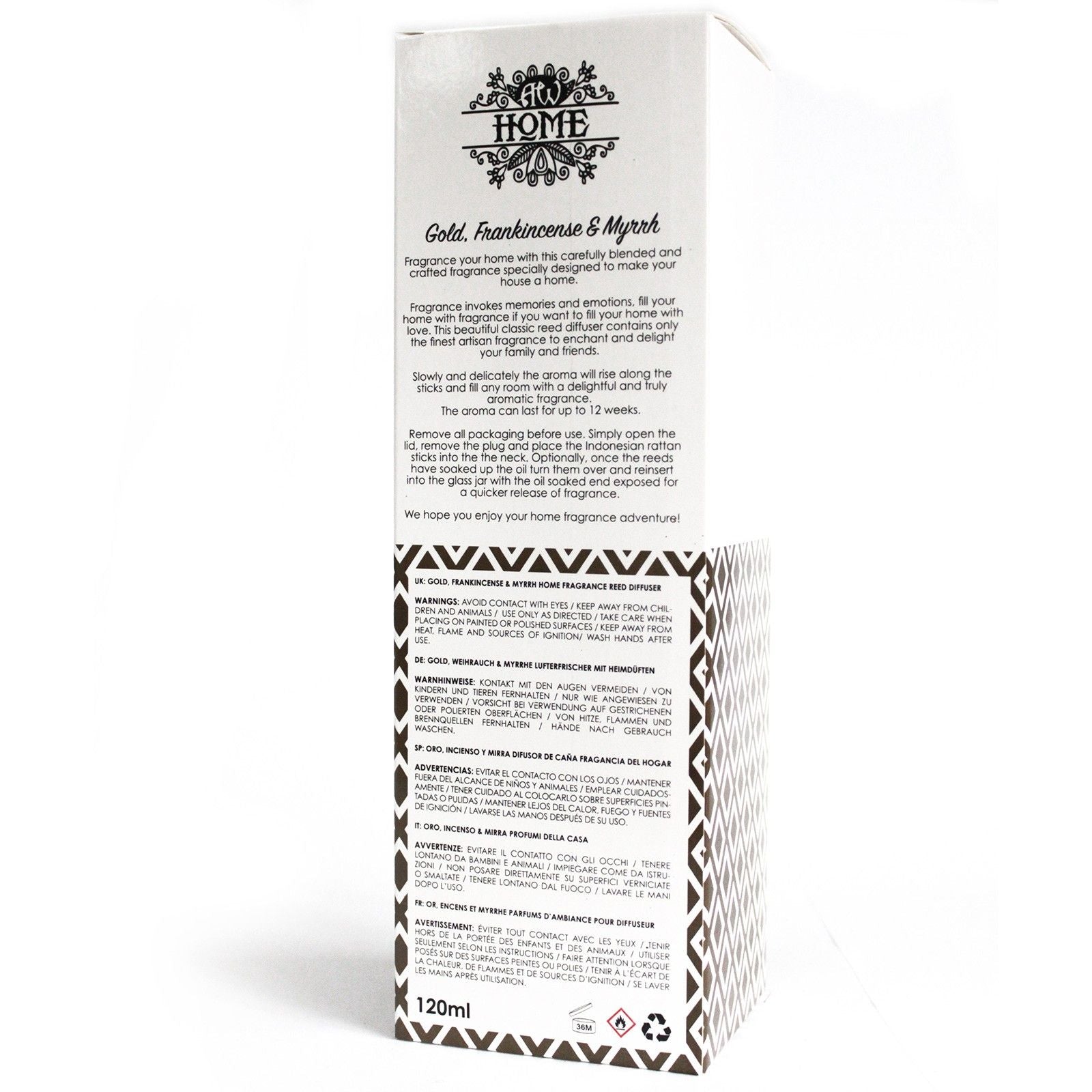 120ml Reed Diffuser - Gold, Frankincense & Myrrh product image