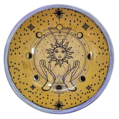 Triple Leg Enamelled Offering Plate - Hands & Sun product image 3