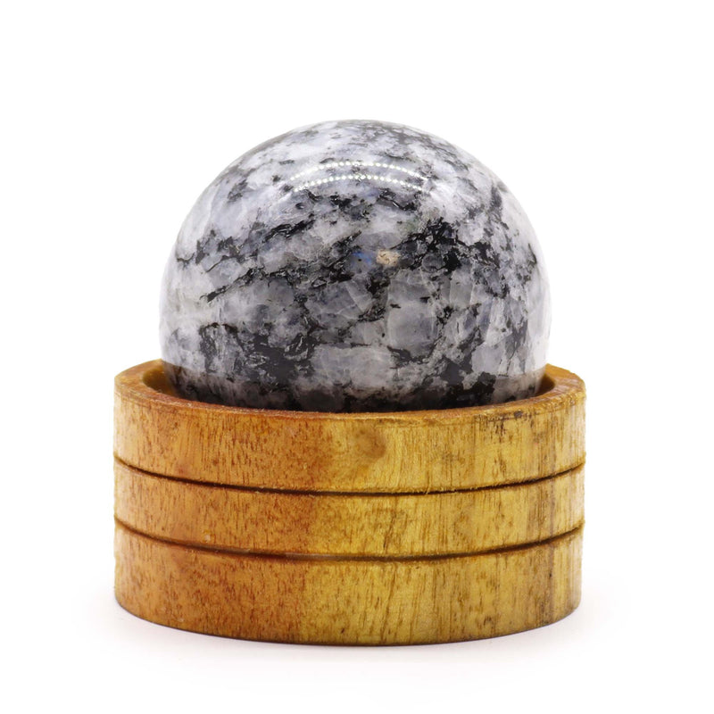 Gemstone Sphere 50mm - Indian Moonstone with Stand product image