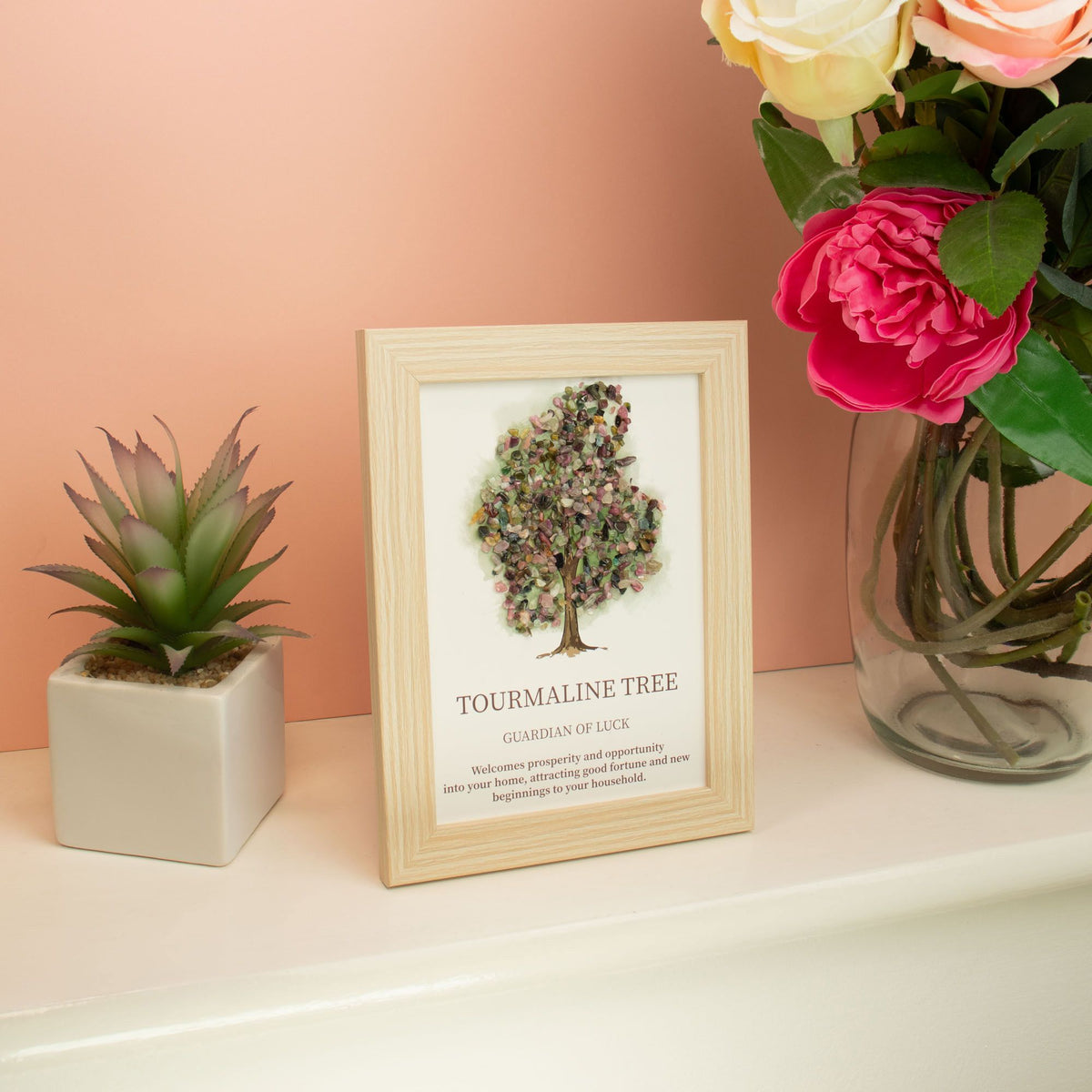 Gemstone Picture - Tree of Life - Toruraline (20x14.7x1cm) product image 2