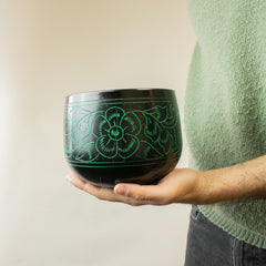 Cauldron Singing Bowl - Magic Mushroom - Green (15cm) product image 4