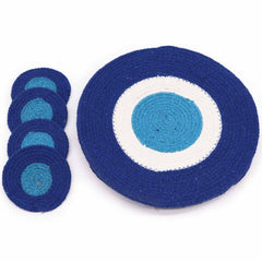 Set of Evil Eye Jute Rope Coasters & Mats (4 of each) product image 4