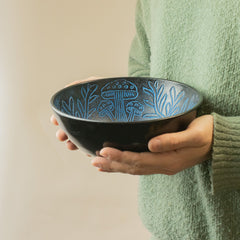 Aluminum Singing Bowl - Magic Mushroom - Blue (20cm) product image 4