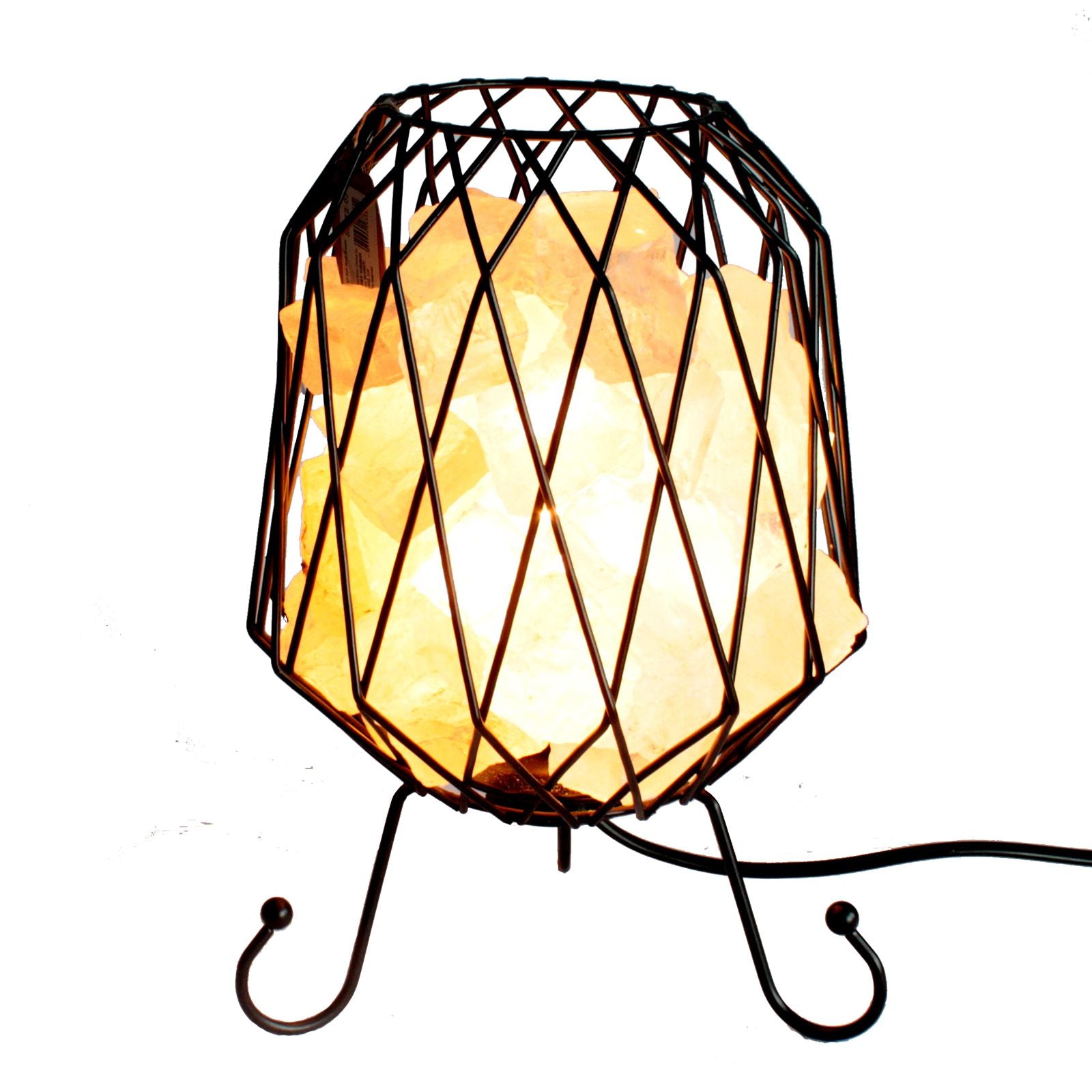 Mesh Salt Rock Brazier, White Salt Chunks, Cable & Bulb product image