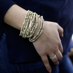 Multi-Bead Bangle Wooden Clasp - Assorted Colours product image 2