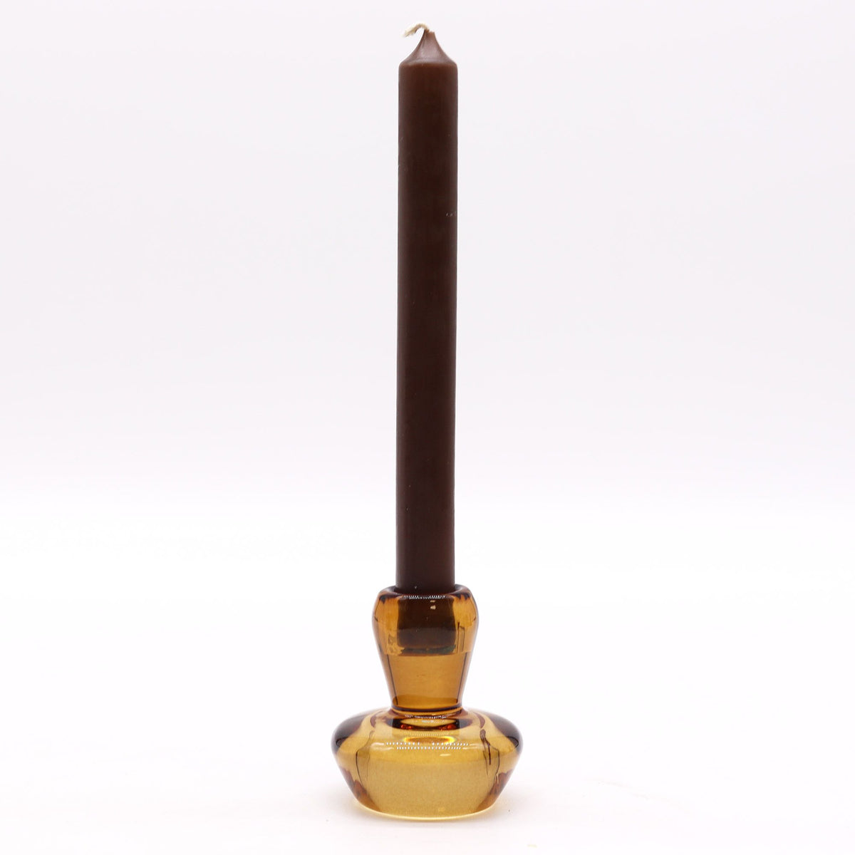 Mushroom Flip Dinner Candle / Tealight Holder - Antique Amber product image 2