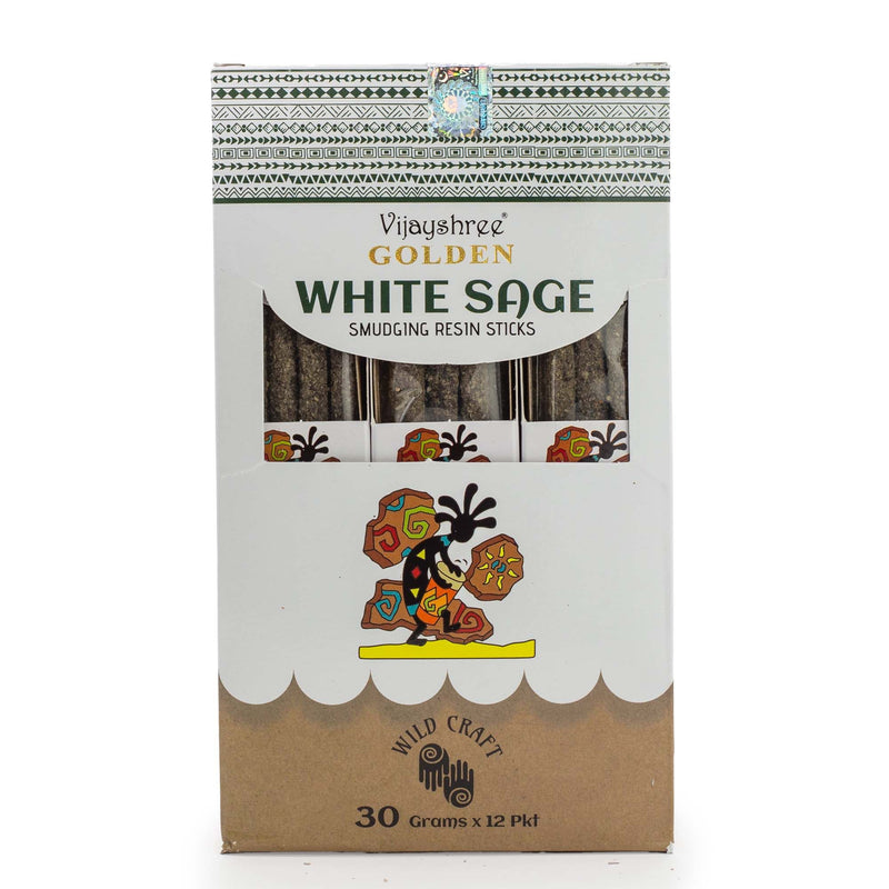 Golden White Sage Smudging Resin Sticks – 30g product image