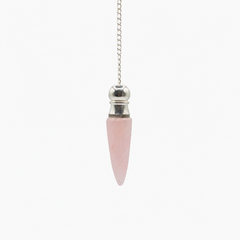Secret Cavity Discovery of Truth Pendulum - Rose Quartz - Silver Plated product image 2