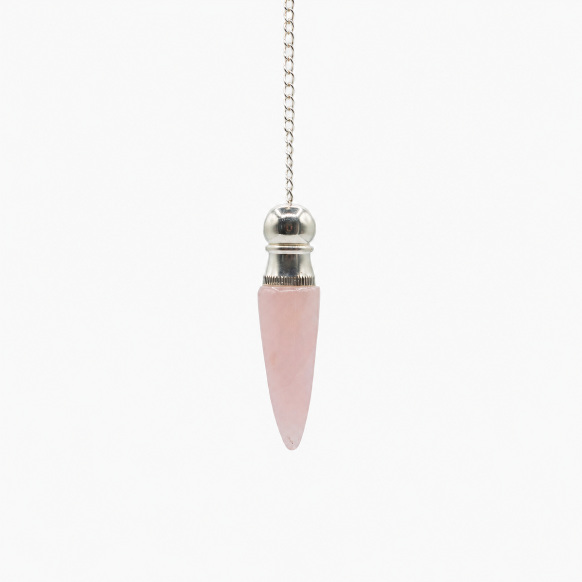 Secret Cavity Discovery of Truth Pendulum - Rose Quartz - Silver Plated product image 2