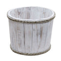 Small Wooden Storage Tub – Whitewash product image
