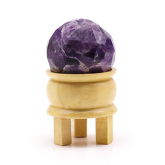 Gemstone Faceted Healing Ball & Stand - Amethyst product image
