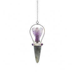 Veilwalker - Two Piece Angel Pendulum - Chakra Band - Labradorite & Amethyst product image