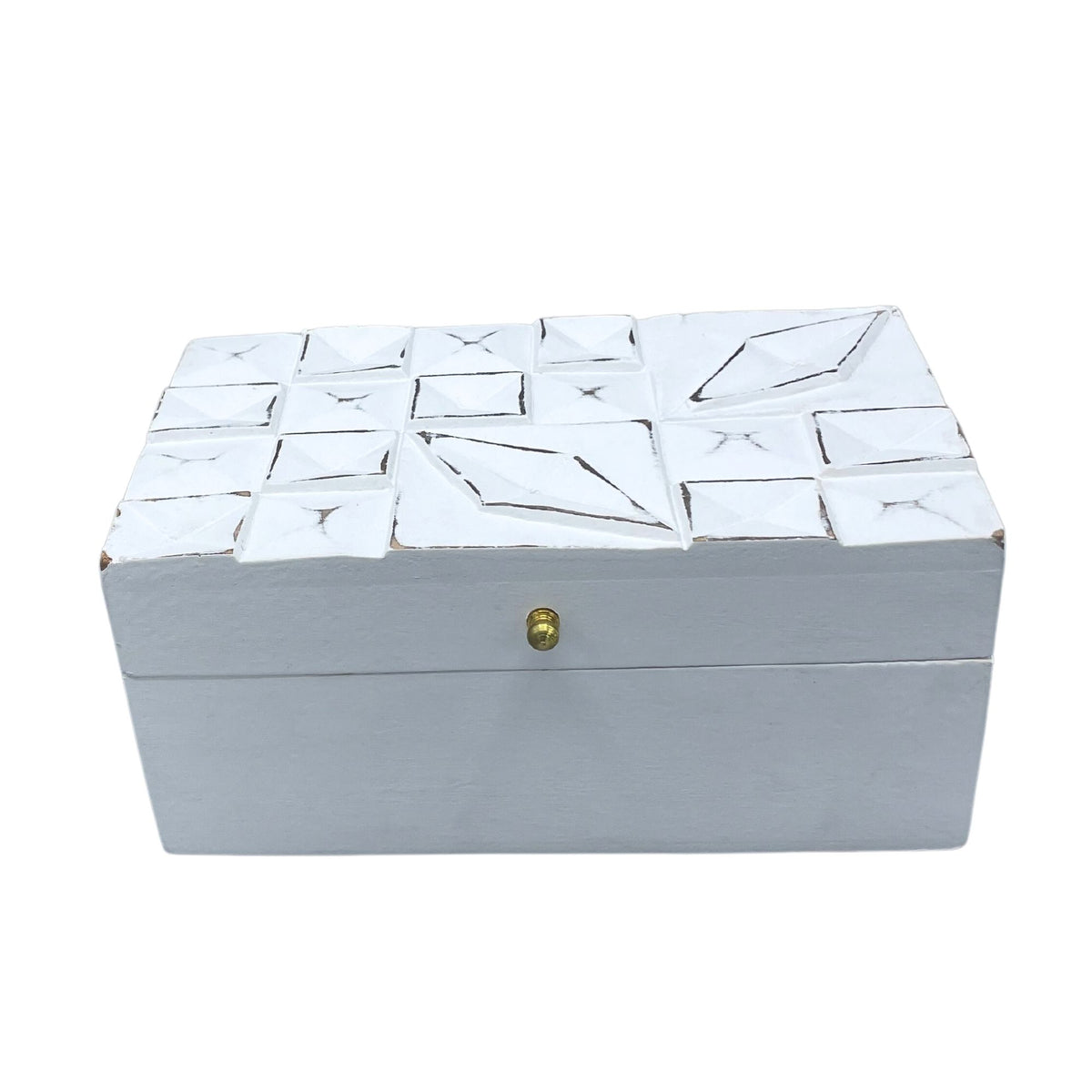 Vintage Deco - Multi Purpose Box - 22x12x10cm - White Diamonds product image 2