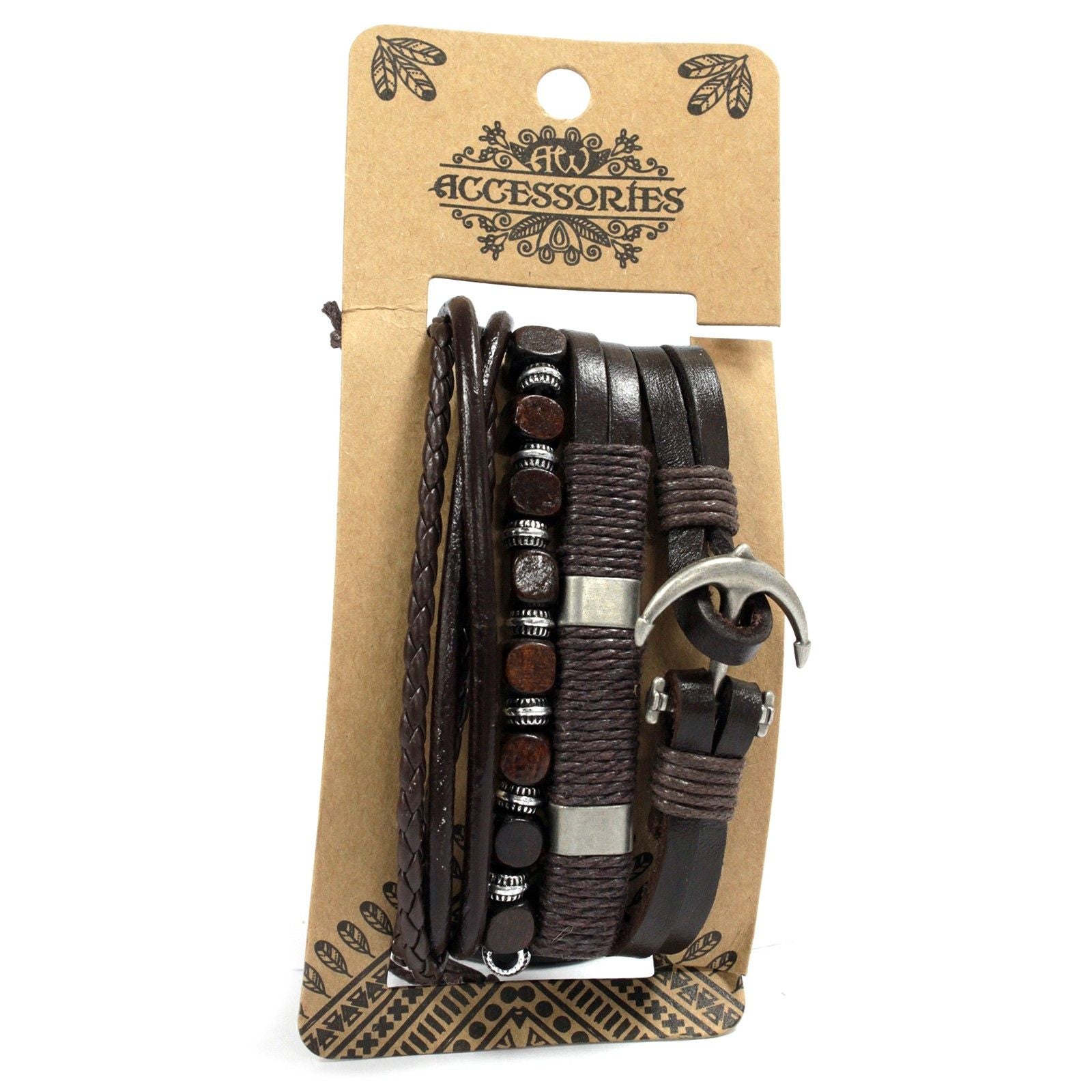 Mens Bracelet Sets - Metal & Leather (asst) product image