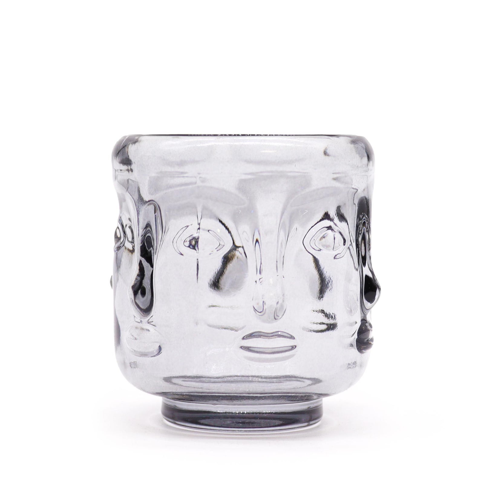Buddha Faces Candle Jar - Midnight Grey product image