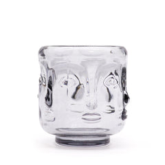 Buddha Faces Candle Jar - Midnight Grey product image