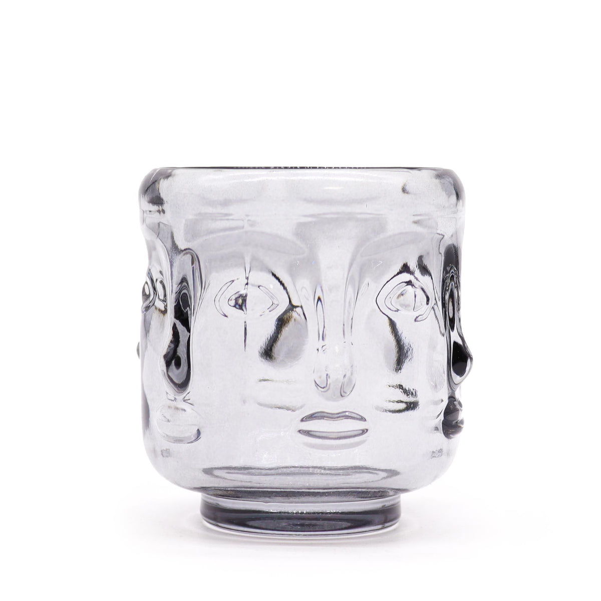 Buddha Faces Candle Jar - Midnight Grey product image