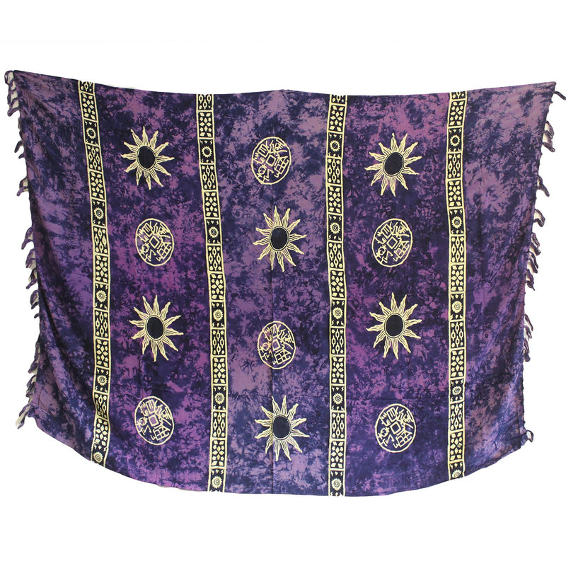 Bali Celtic Sarongs - Sun Symbols - Purple product image