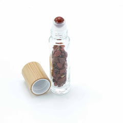 Gemstone Essential Oil Roller Bottle - Red Jasper - Wooden Cap product image 4